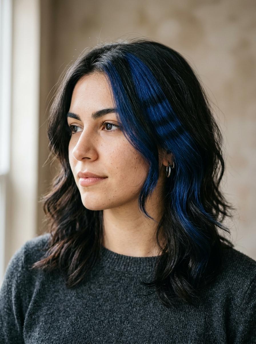 Blaues Raccoon Tail Hair - Raccoon Tail Hair Idee